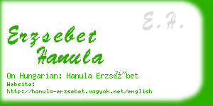 erzsebet hanula business card